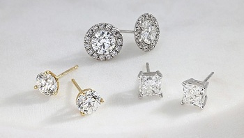 Diamond Ear Studs Jewellery Designs